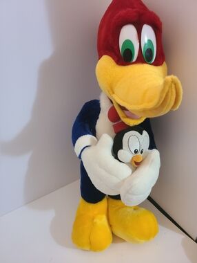 Woody Woodpecker Plush, Pre-owned, please review photos for more details.